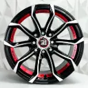 RIN 14X8 4-100/114.3 R1 SPORT 363 BLACK MACHINE FACE+RED  UNDERCUT ET0 CB73.1 