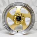 RIN 14X5.5 4-100/114.3 R1 SPORT RGW8801 GOLD MACHINE LIP ET38 CB73.1 