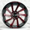 RIN 20X10 6-139.7 R1 SPORT LP66 BLACK MILLING+RED ET-18 CB106.1
