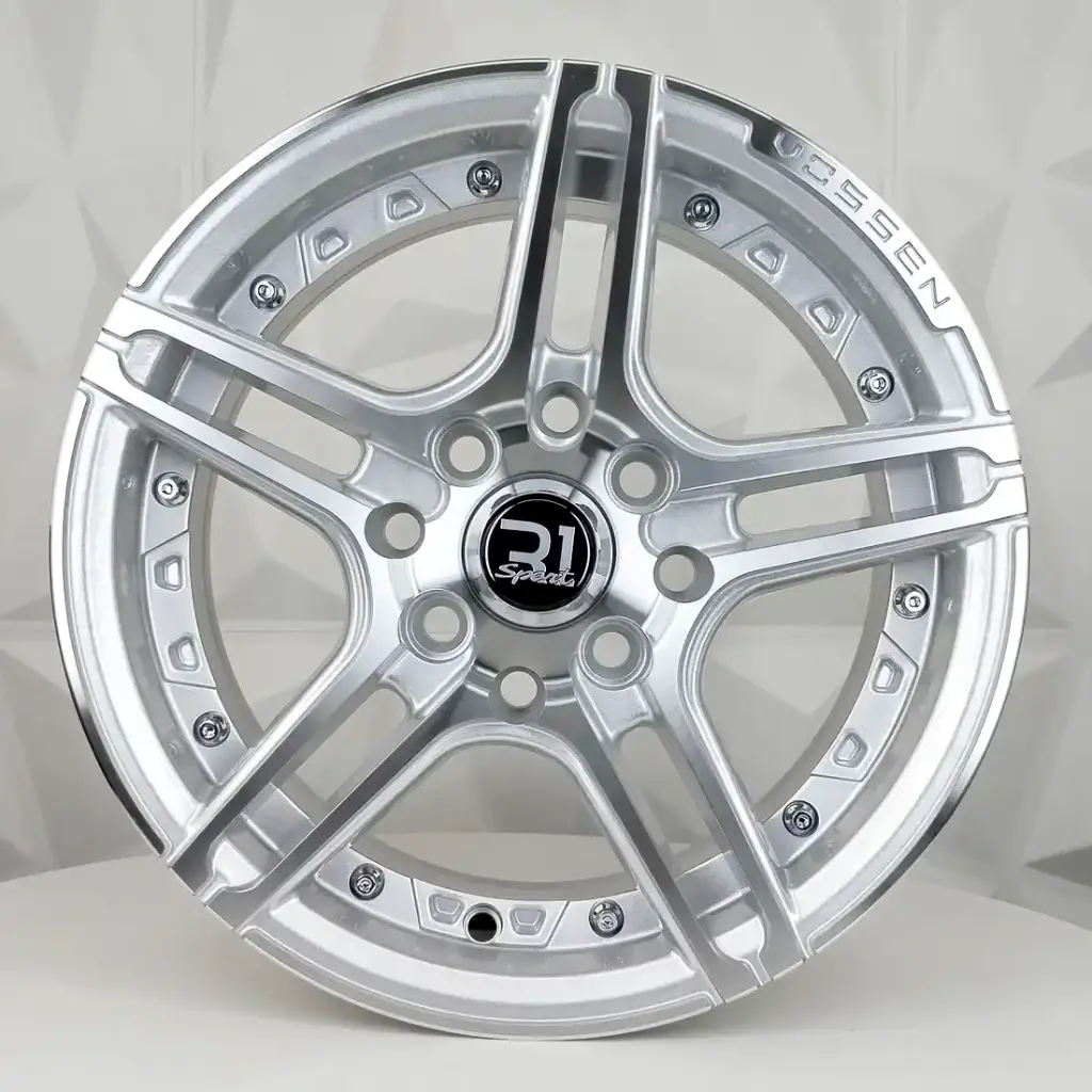 RIN 13X6 4-100/114.3 R1 SPORT 1134 SILVER MF+CHROME RIVETS ET30 CB73.1