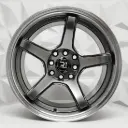 RIN 15X8 4-100/114.3 R1 SPORT QC5315 HYPER BLACK MACHINE LIP ET0 CB73.1