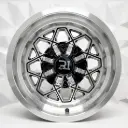 RIN 14X8 6-139.7 R1 SPORT JCW266 BLACK MACHINE FACE MACHINE LIP ET-13 CB110