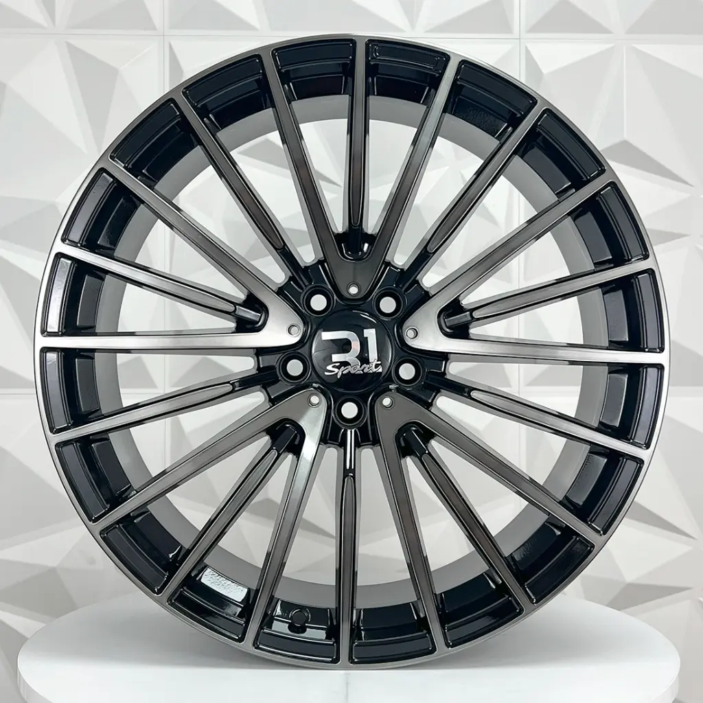 RIN 20X8.5 5-112 R1 SPORT 2001 MB-BLACK CLEAR COAT ET30 CB66.6