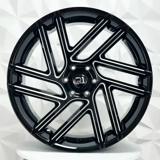 [241202] RIN 24X10 6-139.7 R1 SPORT FF2076 BLACK MILLING ET15 CB78.1