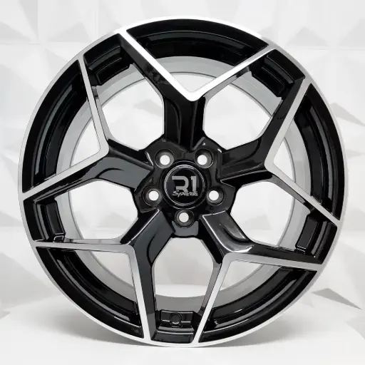 [178628] RIN 17X7.5 5-100 R1 SPORT FRRI01 BLACK MACHINE FACE ET35 CB73.1