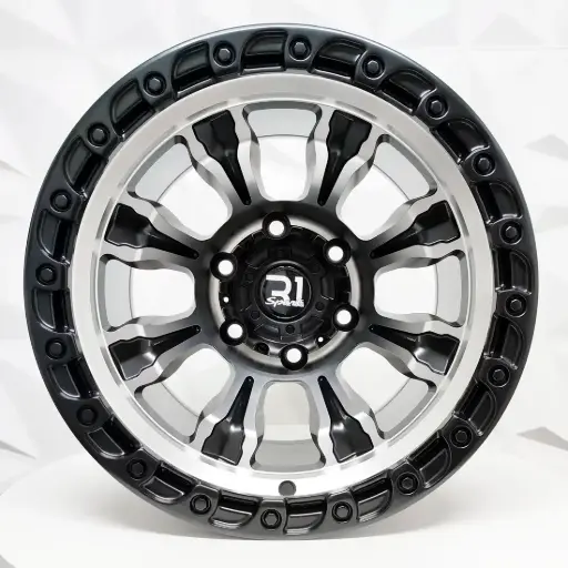 [156773] RIN 15X10 6-139.7 R1 SPORT X015 MATE BLACK MACHINE FACE ET-44 CB108