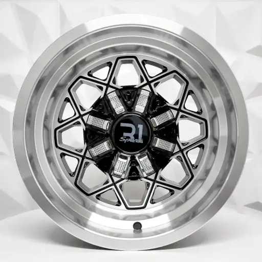 [157637] RIN 15X8 5-114.3 R1 SPORT JCW266 BLACK MACHINE FACE MACHINE LIP ET-10 CB83